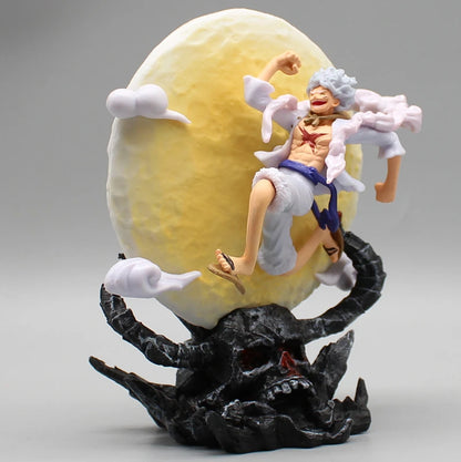 14cm One Piece “Sun God” Nika Monkey D. Luffy (Gear 5th) with Moon Light