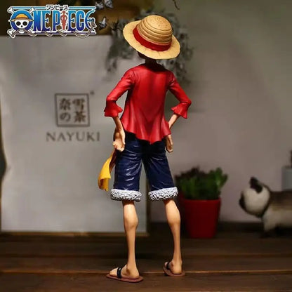 28cm One Piece Straw Hat Monkey D. Luffy Anime Figure (3 Form Faces)